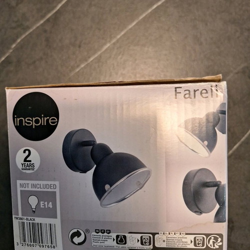 Black spot wall light new