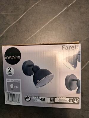 Black spot wall light new