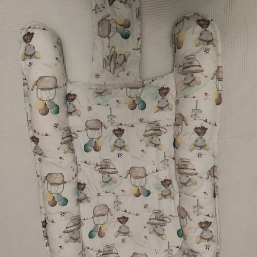 Baby nest gray with mouse pattern used