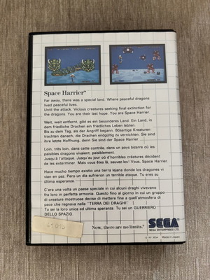 Space Harrier Sega Master System game, complete