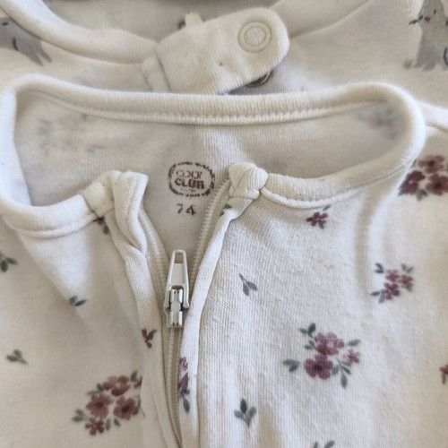 Carter's long sleeve pajamas bundle for babygirl 9 months used with stains