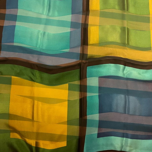 Silk scarf women's new, multicolored 50x50