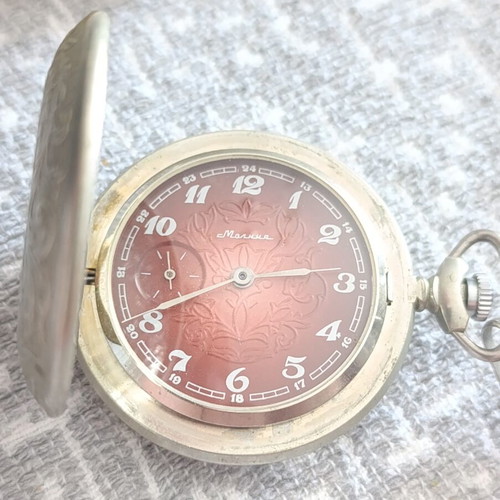Molnija Firebird Soviet pocket watch used, vintage mechanical