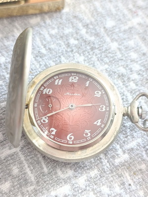 Molnija Firebird Soviet pocket watch used, vintage mechanical
