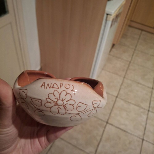 Ceramic ashtray vintage like new, Andros