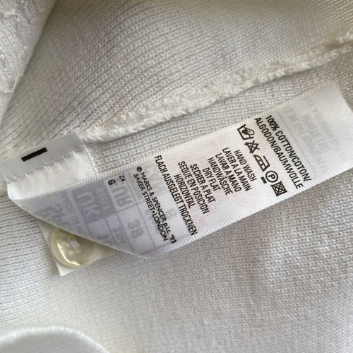 Marks & Spencer sleeveless top with embroidery and pearls like new, cotton