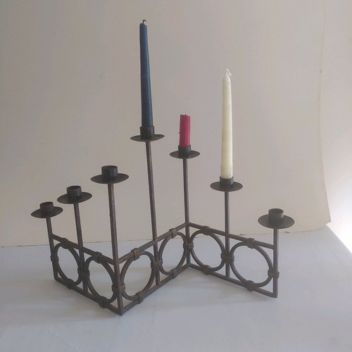Metal Handmade 7-Candle Candlestick New