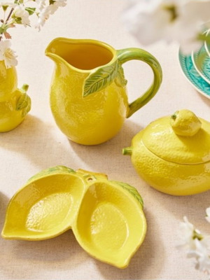 Werner Voss double ceramic lemon bowl, 20 cm