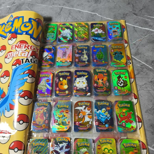 Pokemon collectible metal tags used