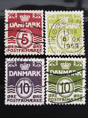 Postfrimarke Δανίας 1967 Wavy Lines (4) σαν καινούργια