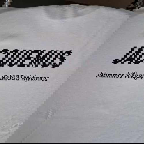 JACQUEMOS THE MYKONOS  ADRESS TSHIRT IN WHITE SIZE LARGE ORIGINAL