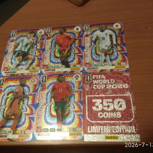 Panini FIFA World Cup 2026 Limited Edition Collection 6 Cards