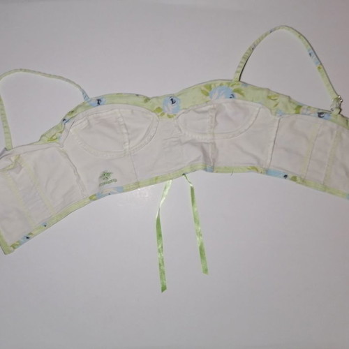 Stradivarius Bridgerton corset bustier used, size L, green