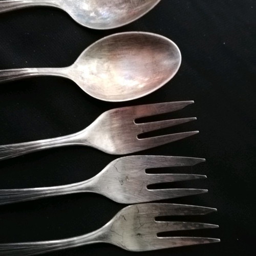 Forks and spoons used set 4+2 OKA 80-21