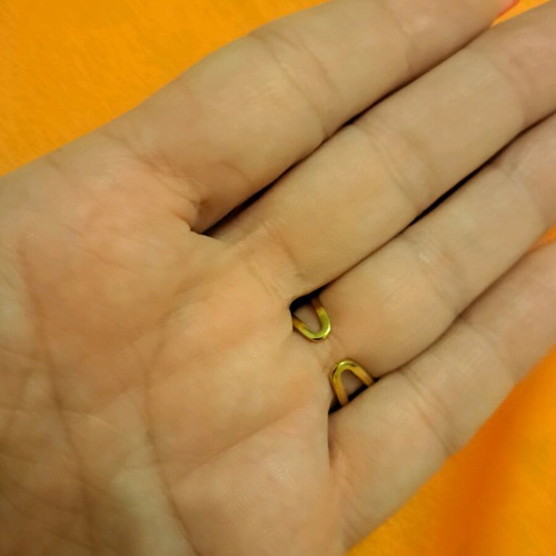 Ring new, gold-colored stainless steel