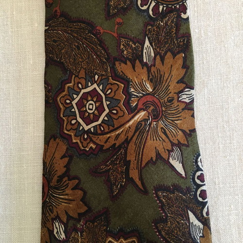 Vintage Italian silk tie used, multicolored