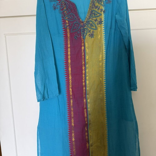 Kaftan dress like new, multicolor, cotton, size M