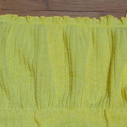 Shein yellow women's crop top, size small