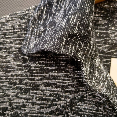 Evening blouse new, size S, black with silver thread