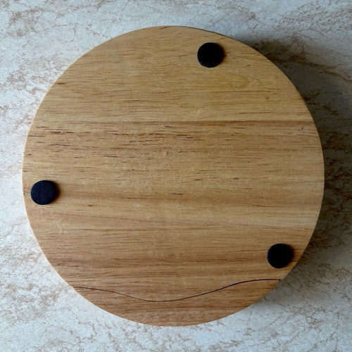 Cheese and wine set unused with wooden holder and stainless steel