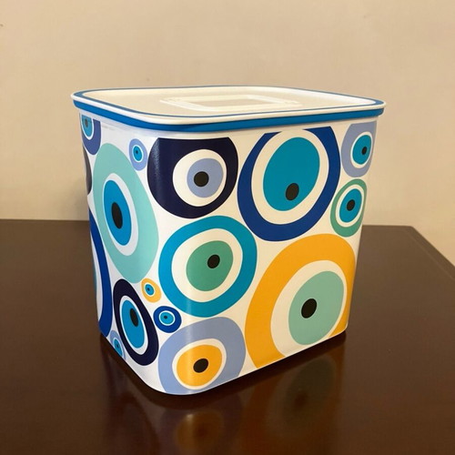 Tupperware Quadro 2.1 L canister with Turkish Eye design new