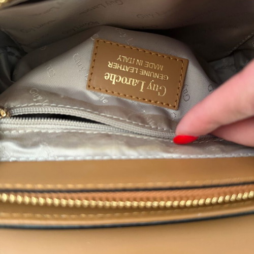Guy Laroche crossbody bag like new, beige and brown