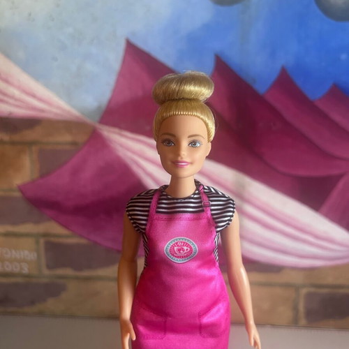 Curvy Barbie Barista Coffee Shop doll, Mattel