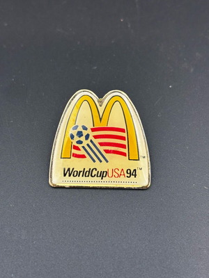 McDonald's World Cup USA Soccer Promo lapel pin used, vintage 1994