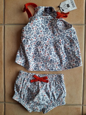 Βρεφικό Σετ Ρούχων DPAM Καινούργιο Για Κορίτσια Έως 6 Μηνών
