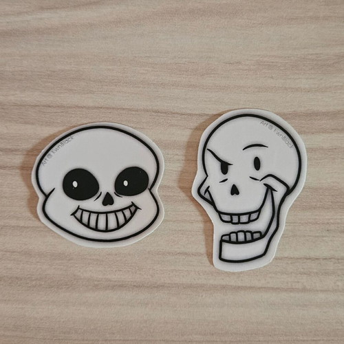 Undertale Sans and Papyrus set handmade stickers made to order