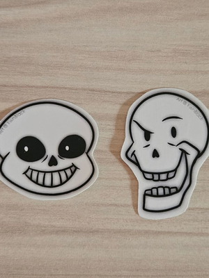 Undertale Sans and Papyrus set handmade stickers made to order