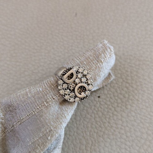 Silver ring D&C used, stainless steel size 55
