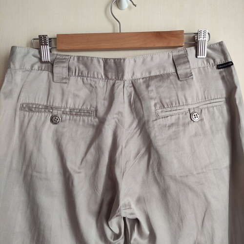 Calvin Klein Jeans silk pants used, medium size, silver gray
