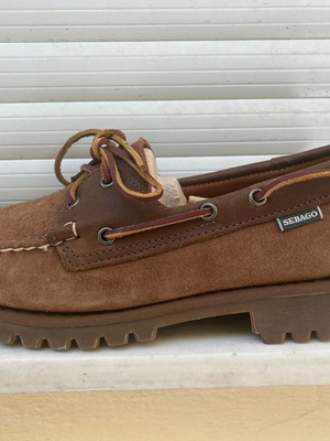 Sebago suede cognac brown shoes size 43