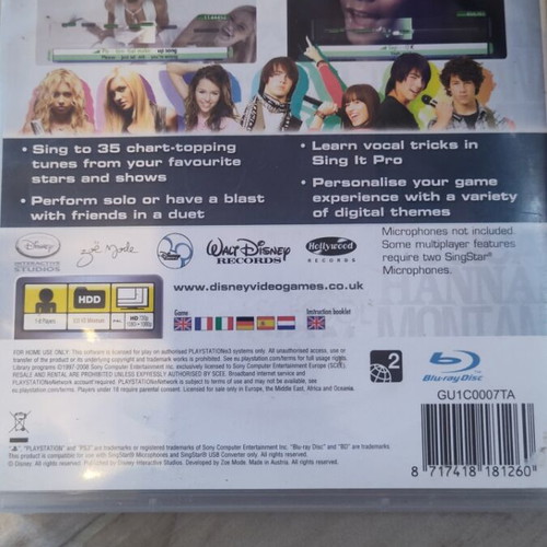 Sing It PlayStation 3 game used, role playing simulation