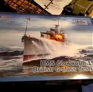 IBG 1/700 μοντέλο Αντυτορπιλικου Glowworm G class destroyer