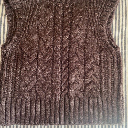 Knitted vest Oysho like new, brown, size S