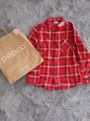 Shirt new for 6 years old, red and black