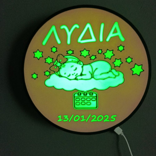 Personalized LED Baby Birth Light New