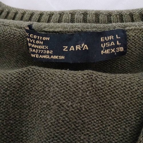 Zara women's blouse used, green, size L