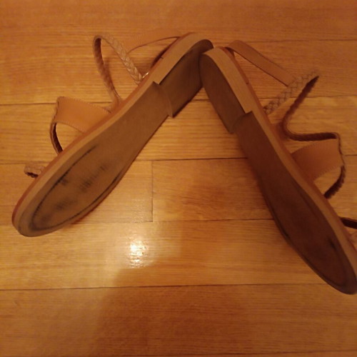 Tsouderos leather sandals new, brown, size 38