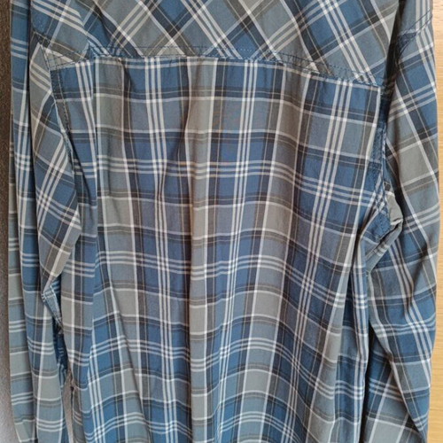 Benetton shirt like new, white and blue, size 170 cm