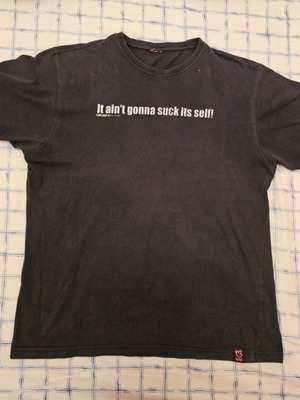 Men's short-sleeve T-shirt, black, size XL, cotton
