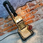 Φωτιστικό γραφείου Jack Daniel's βιομηχανικού στυλ από σιδερένιους σωλήνες