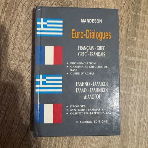 Euro Dialogues Mandeson dictionary new, Greek-Swedish and Greek-French dialogues