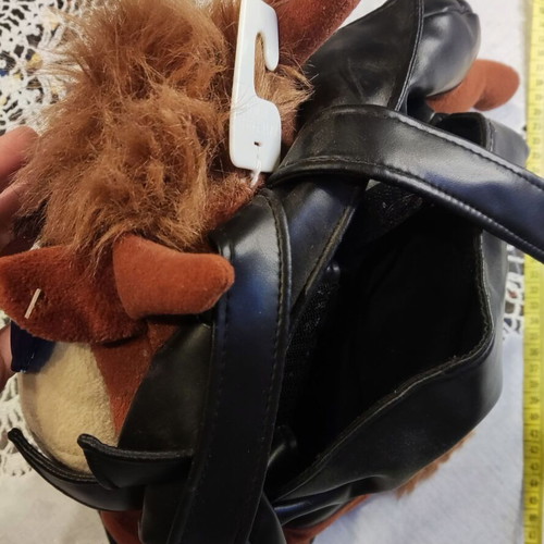 Taz Plush Vintage Backpack like new, black and brown