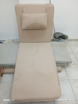 Professional sunbed cushions premium 8cm, like new, pack of 2