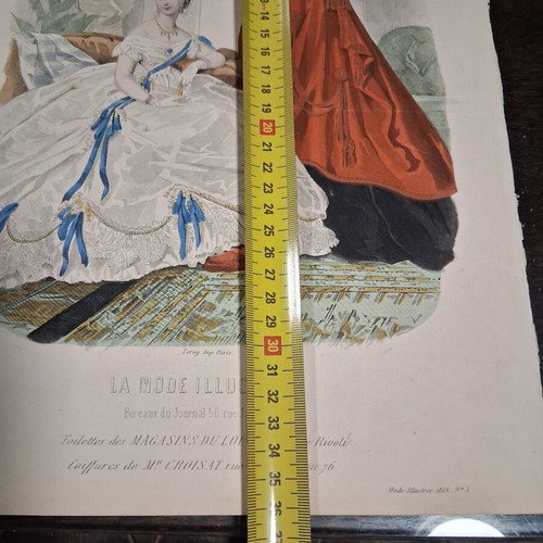 Colored engraving used, very good condition