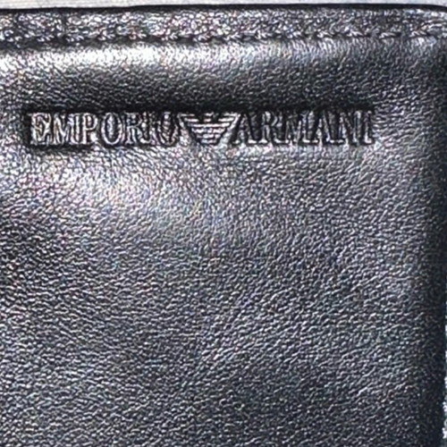 Emporio Armani women's wallet like new, black with silver letters