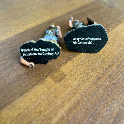Soldier figures, one with detached arm